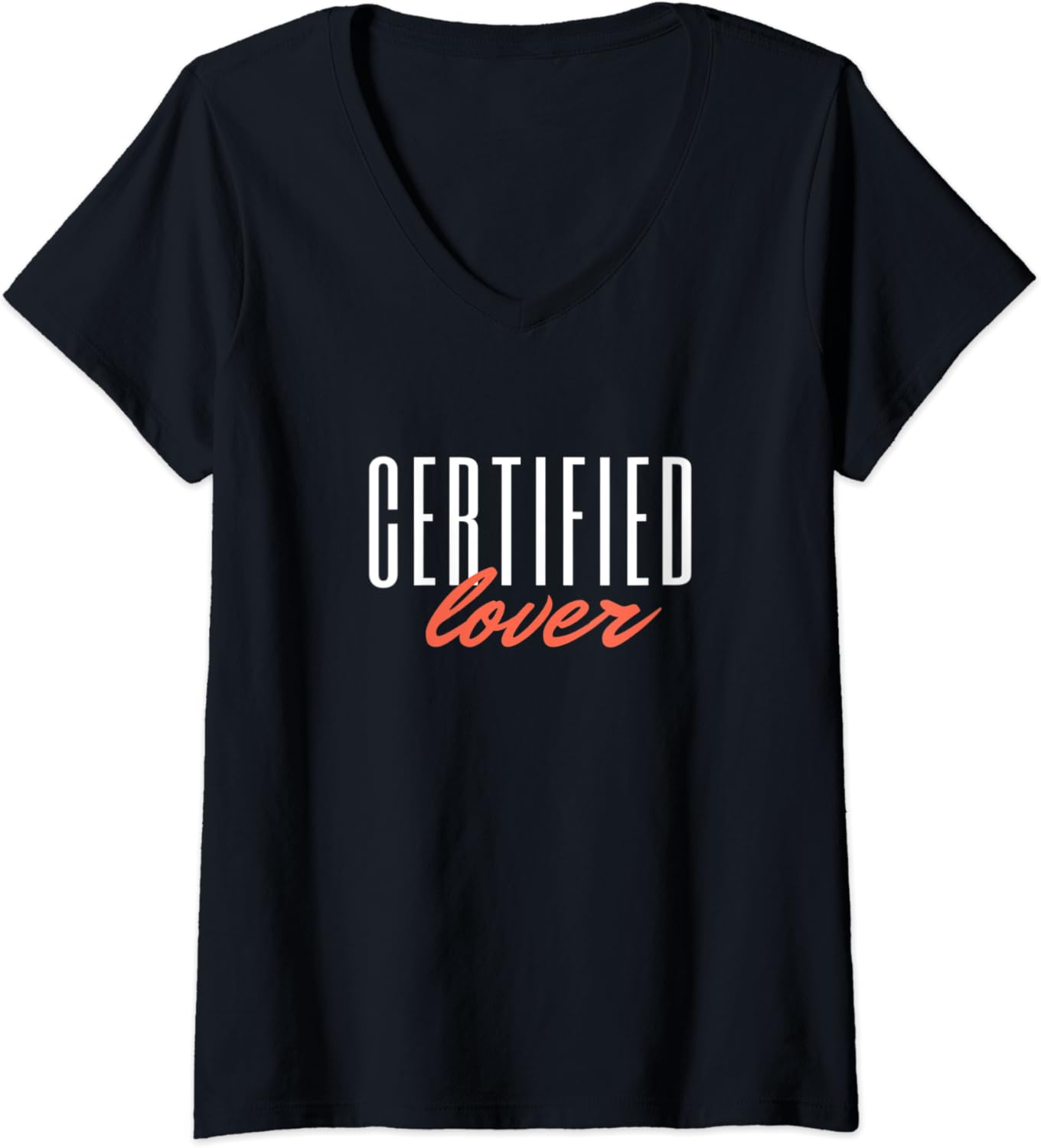 Amazon Womens Simply Certified Lover White And Lover Red Text V Amazon Womens Simply Certified Lover White And Lover Red Text V
